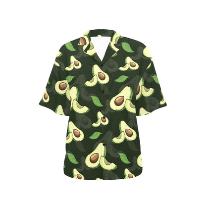 Avocado Pattern Print Design AC07 Women's Hawaiian Shirt