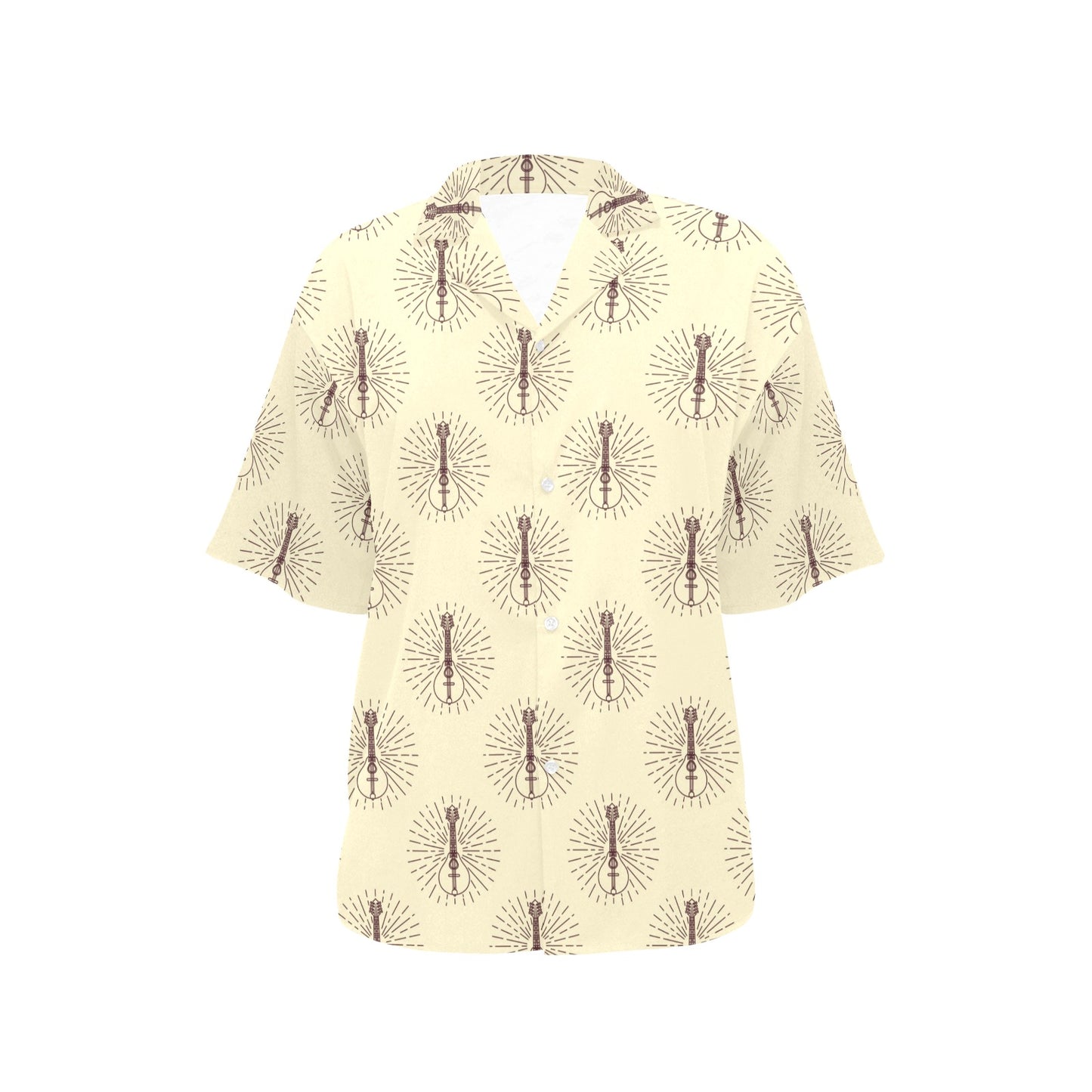 Mandolin Pattern Print Design 02 Women's Hawaiian Shirt