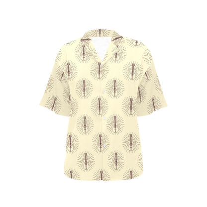 Mandolin Pattern Print Design 02 Women's Hawaiian Shirt