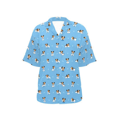 Russell Terriers Print Design LKS3010 Women's Hawaiian Shirt