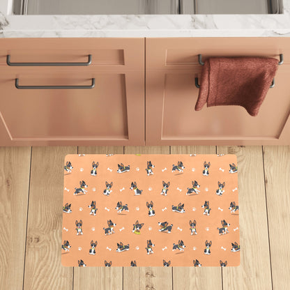 Basenji Pattern Print Design 01 Kitchen Mat