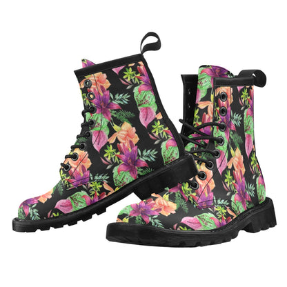 Amaryllis Pattern Print Design AL09 Women's Boots