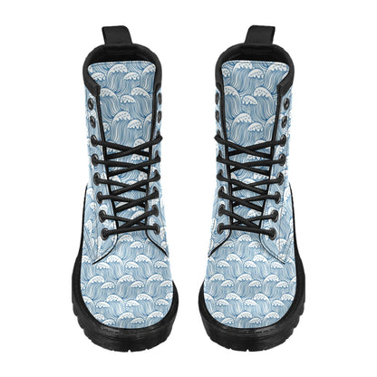 Wave Print Design LKS306 Women's Boots