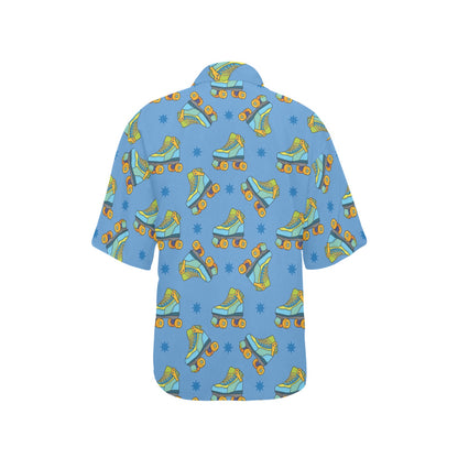 Roller skate Pattern Print Design A04 Women's Hawaiian Shirt