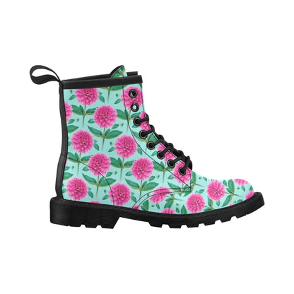 Dahlia Pattern Print Design DH08 Women's Boots