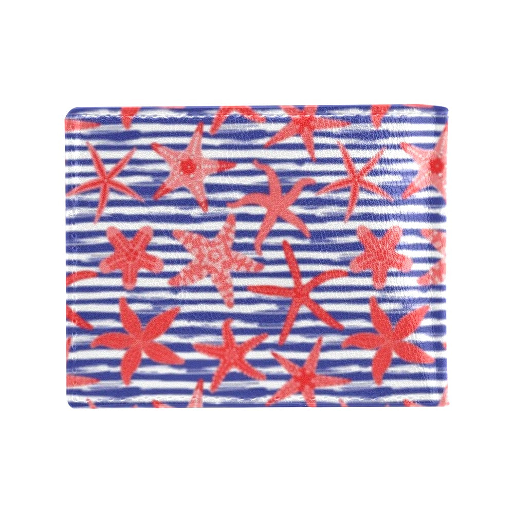 Starfish Print Design LKS401 Men's ID Card Wallet