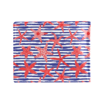 Starfish Print Design LKS401 Men's ID Card Wallet