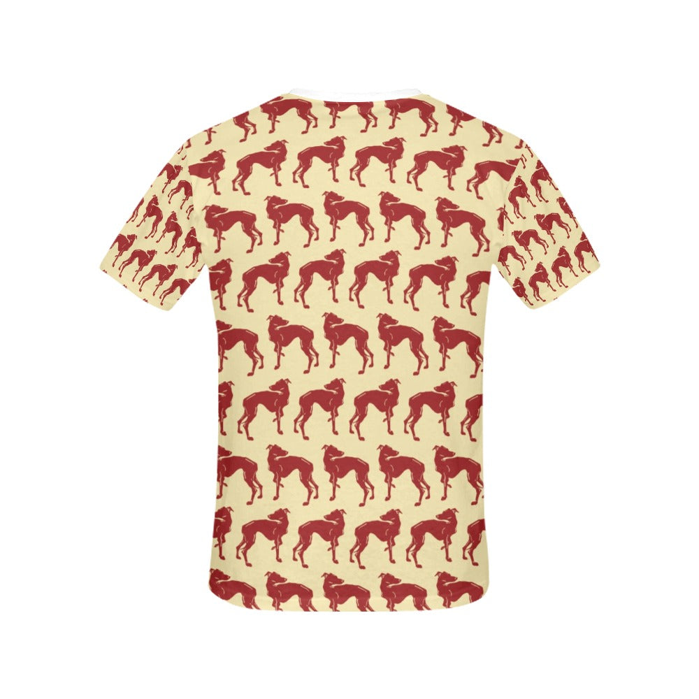 Whippets Print Design LKS301 Women's  T-shirt