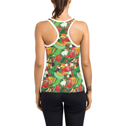 Salad Mix Vegetableprint Design LKS301 Women's Racerback Tank Top