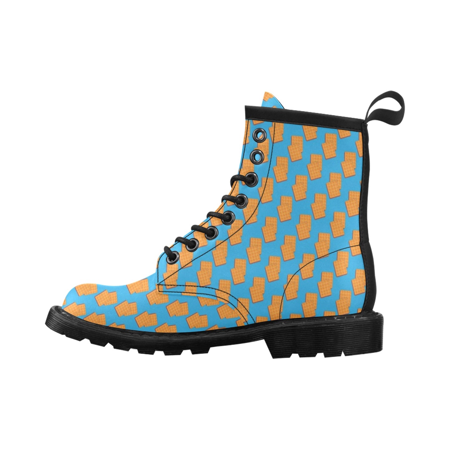 Waffle Print Design LKS304 Women's Boots