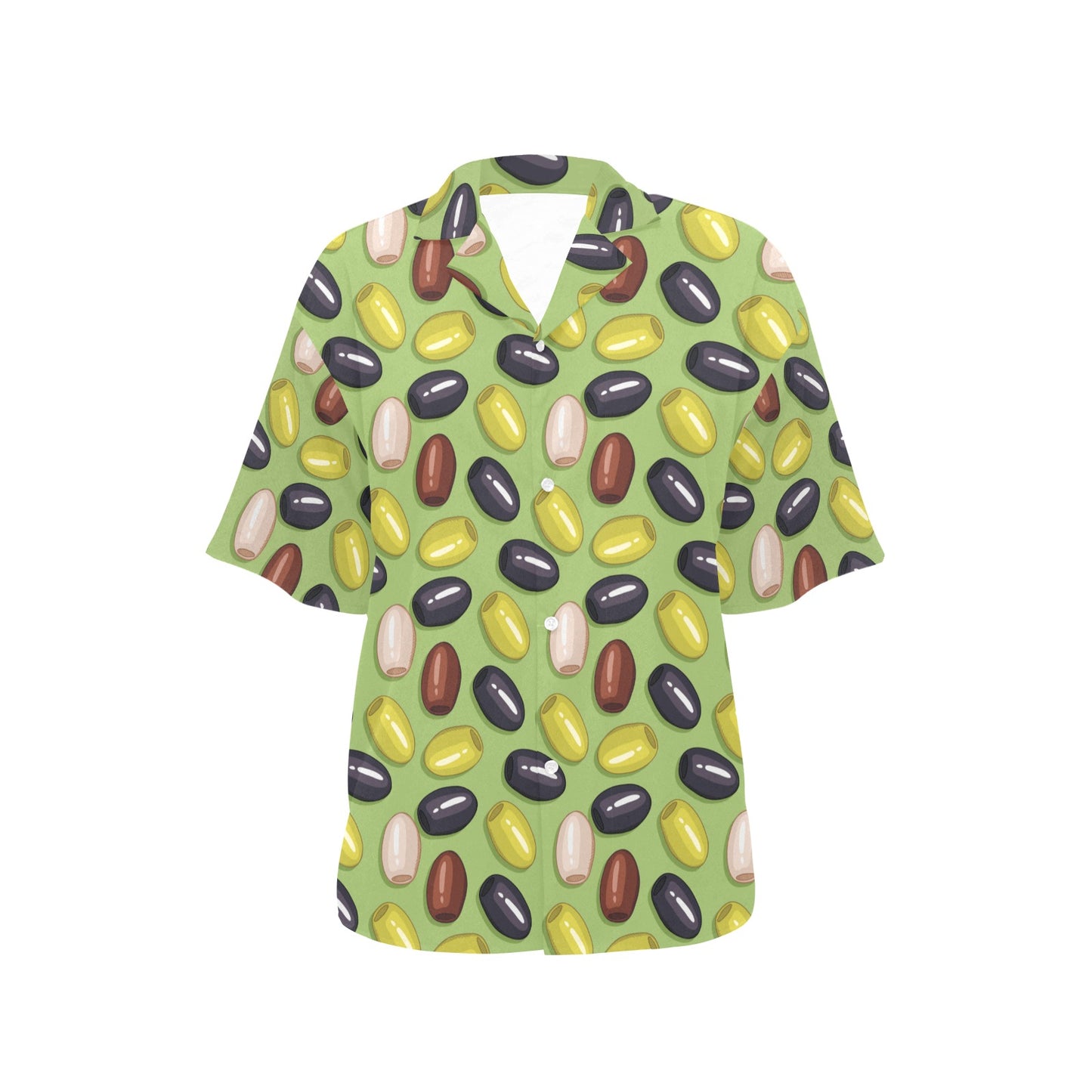 Olive Print Design LKS301 Women's Hawaiian Shirt