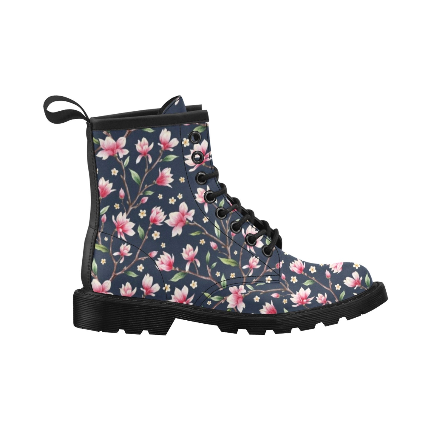 Magnolia Pattern Print Design MAG09 Women's Boots