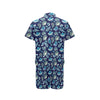 Beach Seashell Blue Print Men's Romper