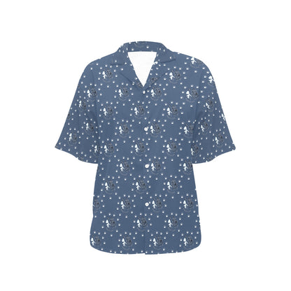 Scottish Terriers Print Design LKS307 Women's Hawaiian Shirt