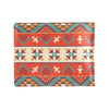 Aztec Red Print Pattern Men's ID Card Wallet