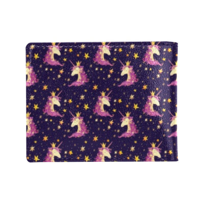 Unicorn Princess Star Sparkle Men's ID Card Wallet