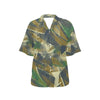 Military Camouflage Pattern Print Design 01 Women's Hawaiian Shirt