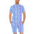 Mermaid Tail Design Print Pattern Men's Romper