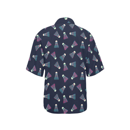 Badminton Ball Pattern Print Design 02 Women's Hawaiian Shirt