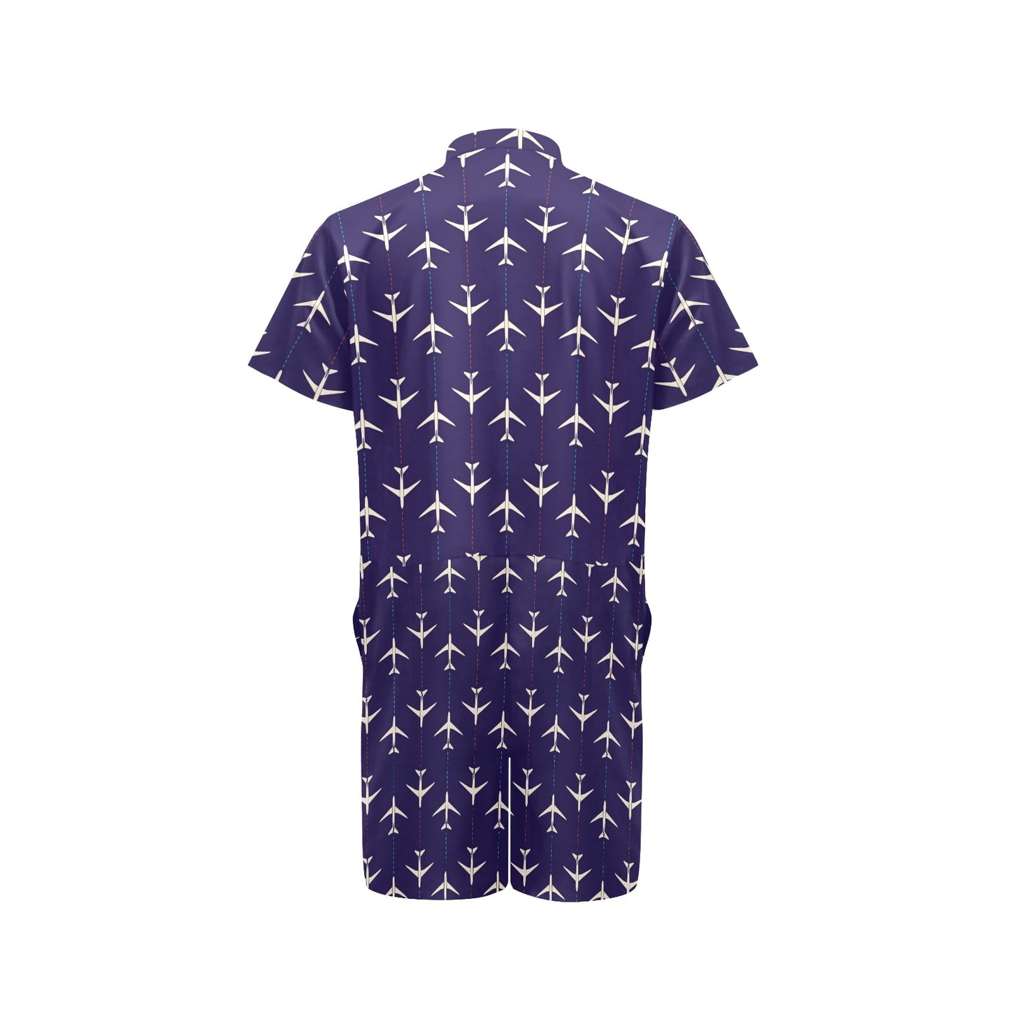 Airplane Pattern Print Design 03 Men's Romper