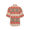 Aztec Red Print Pattern Women's Hawaiian Shirt