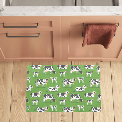 Cow Happy Print Pattern Kitchen Mat