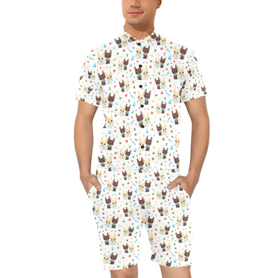 Chihuahua Pattern Print Design 06 Men's Romper