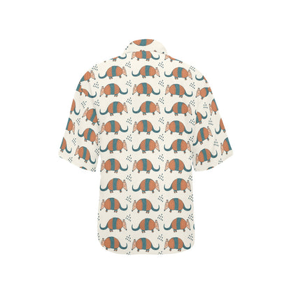 Armadillo Pattern Print Design 01 Women's Hawaiian Shirt