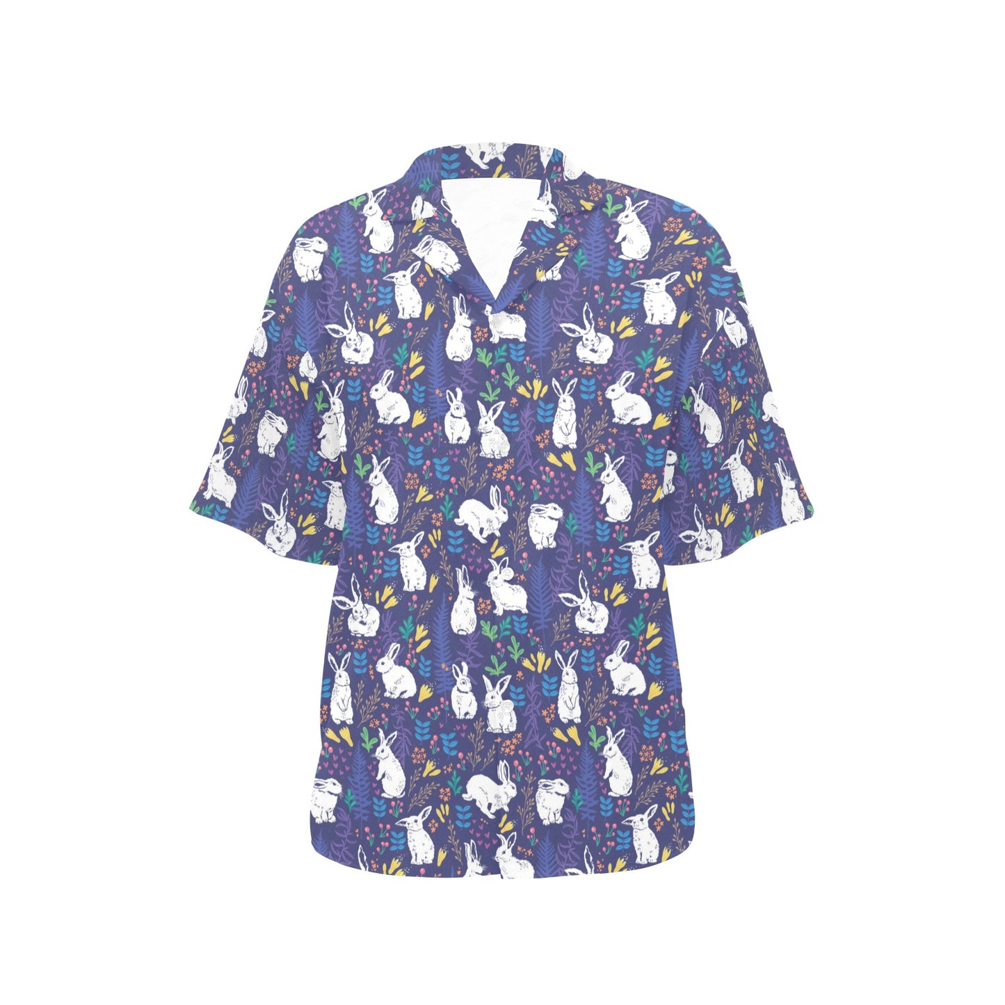 Bunny Pattern Print Design 01 Women's Hawaiian Shirt