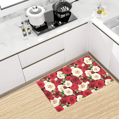 Rose Pattern Print Design RO06 Kitchen Mat