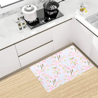 Pink Cherry Blossom Sakura Kitchen Mat