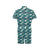 Shark Style Print Men's Romper