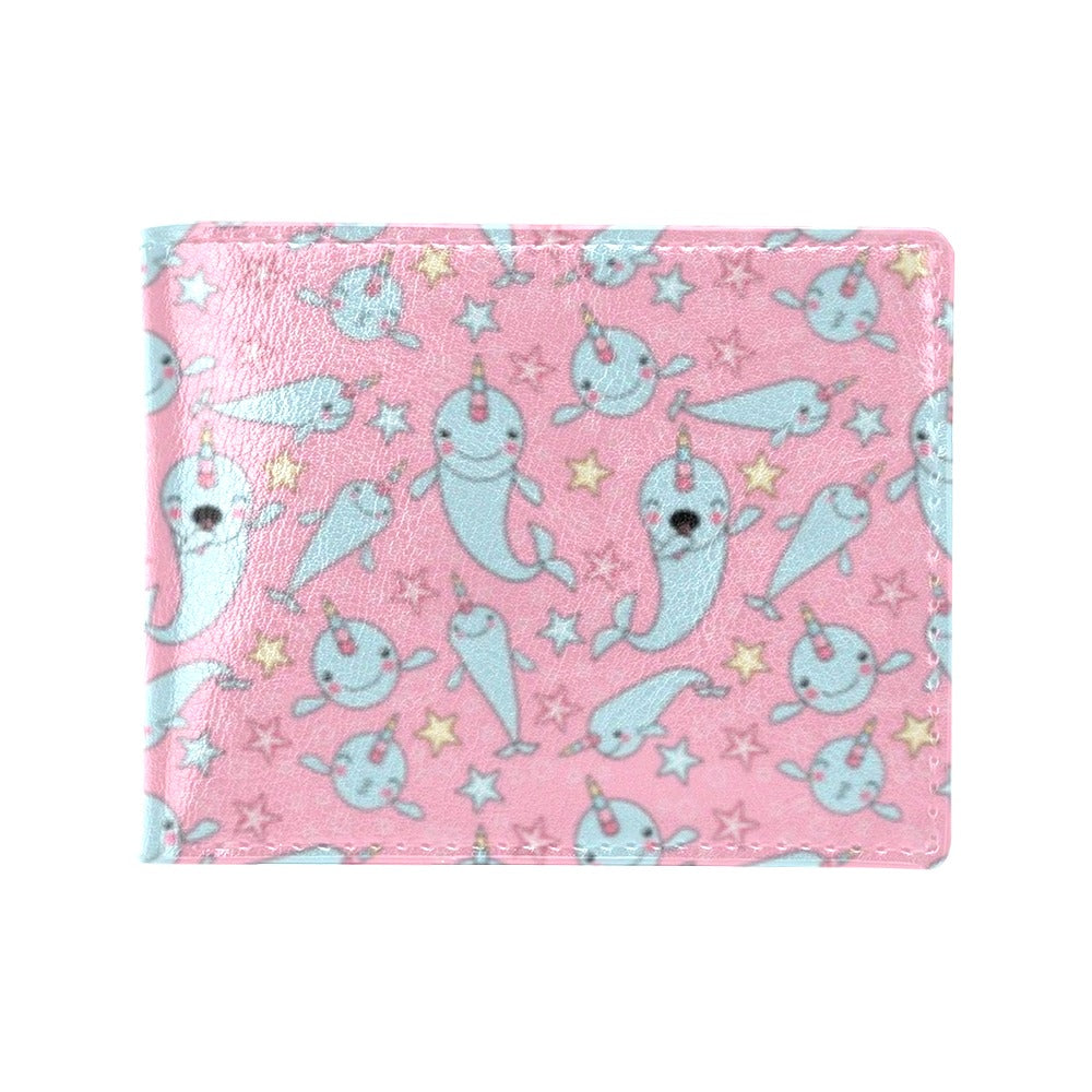 Narwhal Cartoon Cute Print Men's ID Card Wallet