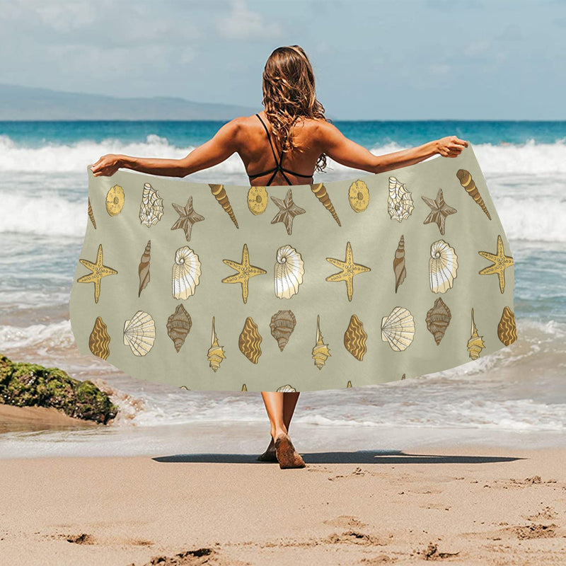 Seashell Beach Print Design LKS303 Beach Towel 32" x 71"