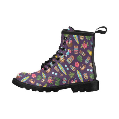 Hawaiian Themed Pattern Print Design H024 Women's Boots