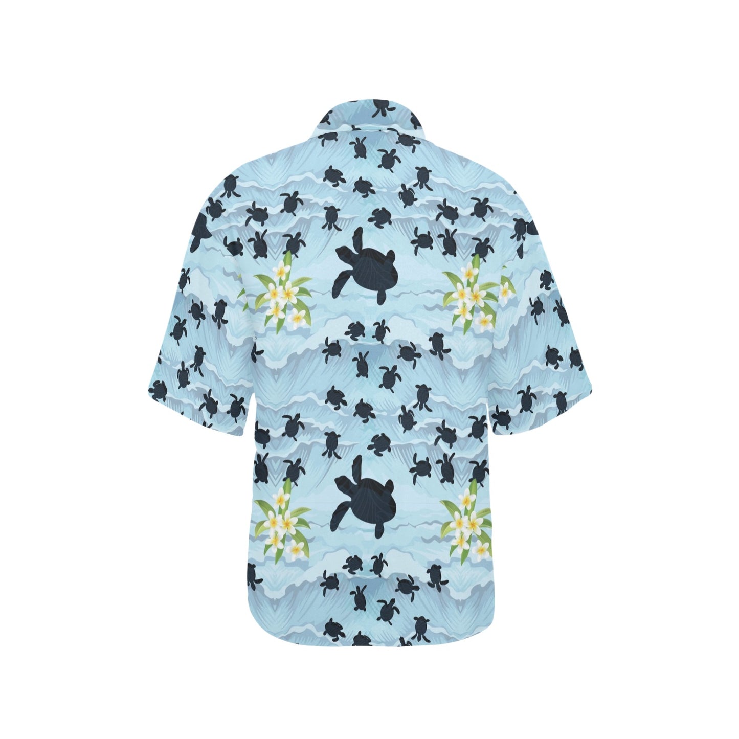 Sea Turtle Pattern Print Design T011 Women's Hawaiian Shirt