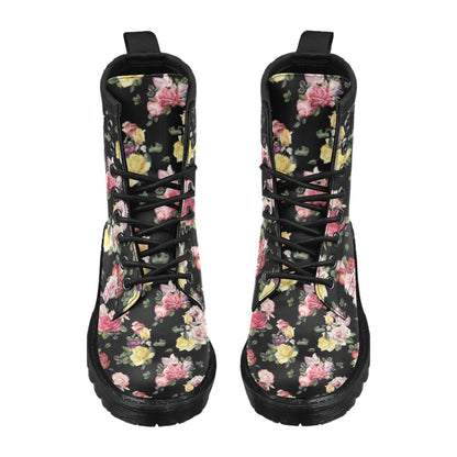 Rose Pattern Print Design RO010 Women's Boots