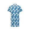 Hibiscus Pattern Print Design HB03 Men's Romper