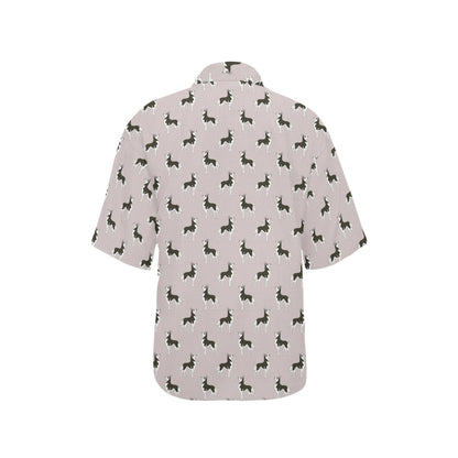 Siberian Huskies Print Design LKS301 Women's Hawaiian Shirt