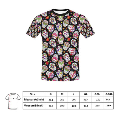 Sugar Skull Print Design LKS302 Men's All Over Print T-shirt