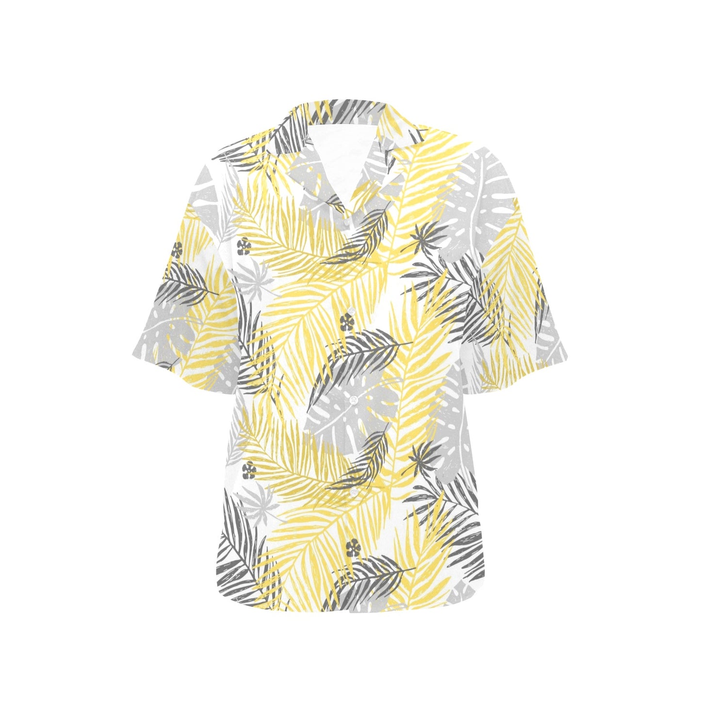 Palm Leaves Pattern Print Design PL012 Women's Hawaiian Shirt