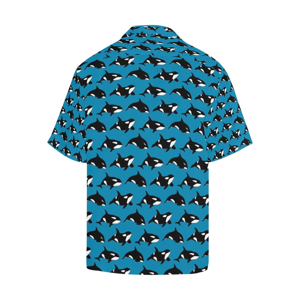 Whale Print Design LKS304 Men's Hawaiian Shirt