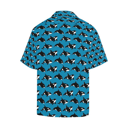 Whale Print Design LKS304 Men's Hawaiian Shirt