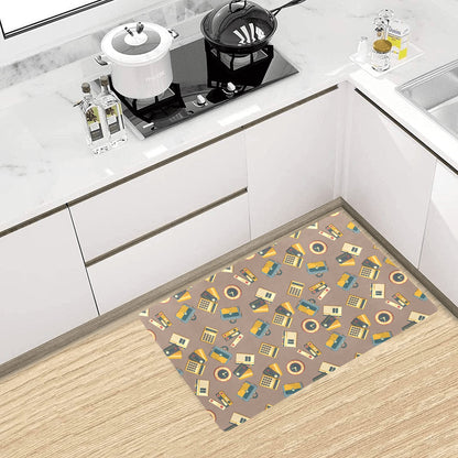 Accounting Financial Pattern Print Design 03 Kitchen Mat