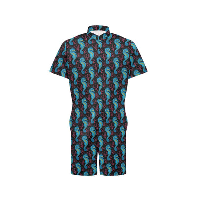 SeaHorse Print Design LKS401 Men's Romper