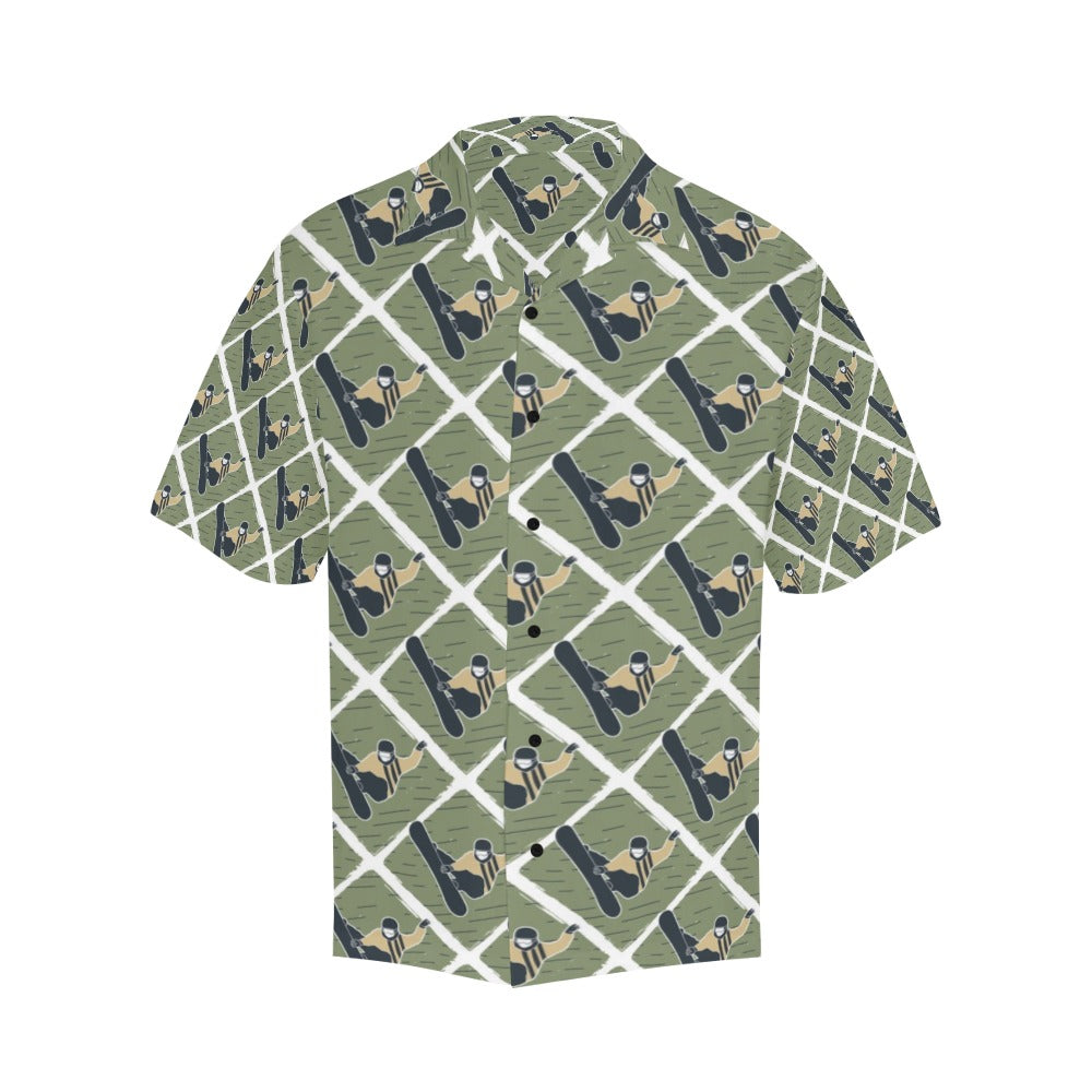 Snowboard Man Print Design LKS302 Men's Hawaiian Shirt