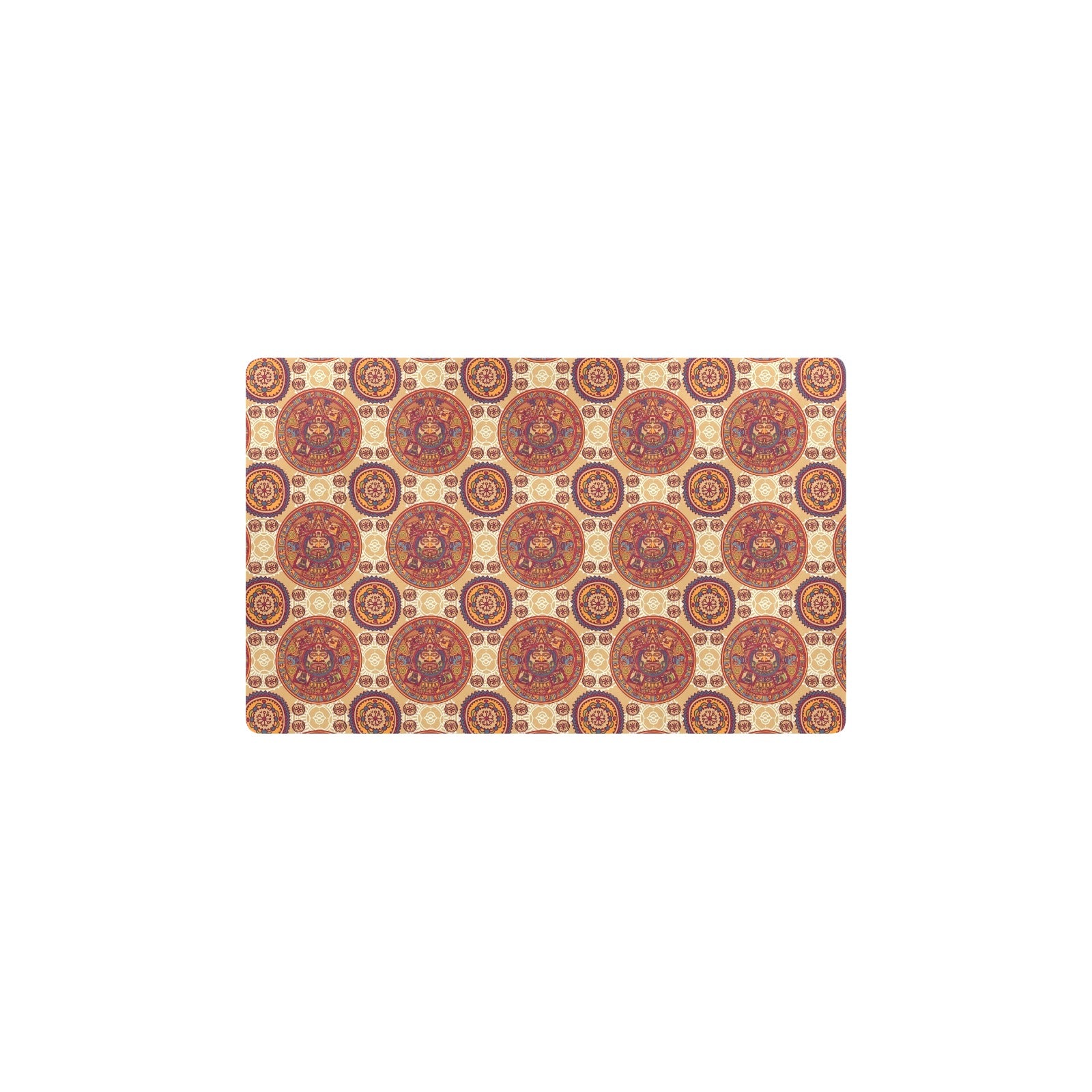 Calendar Aztec Pattern Print Design 01 Kitchen Mat