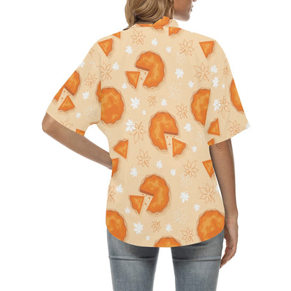 Pie Pattern Print Design A01 Women's Hawaiian Shirt