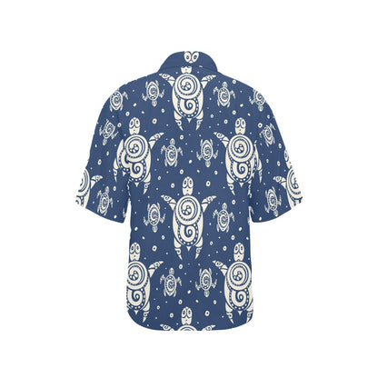 Sea Turtle Tribal Women's Hawaiian Shirt