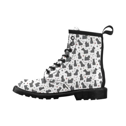 Scottish Terriers Print Design LKS3015 Women's Boots
